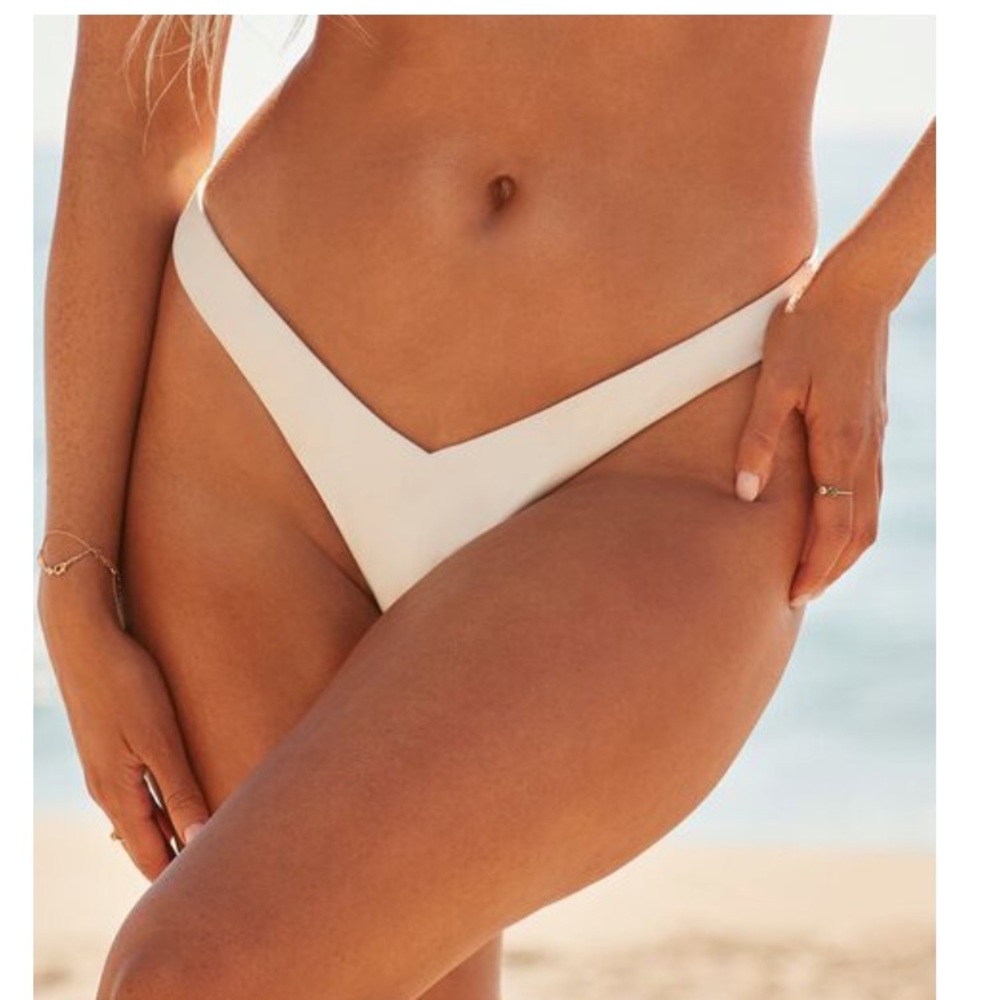 Camille Kostek high cut thong bikini bottom swimsuit